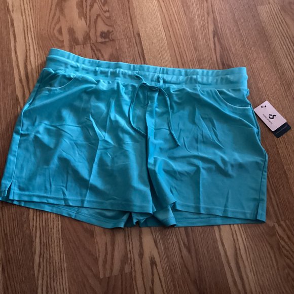 HODOSPORTS Women's Aqua Blue Swim Shorts with Pockets & Liner Size XXL - Picture 3 of 5